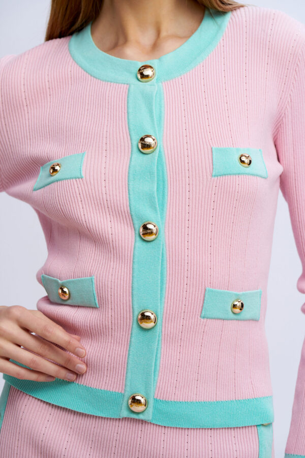 Cardigan profili contrasto - immagine 3