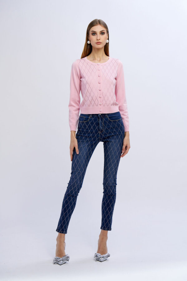 Cardigan rombi brillanti
