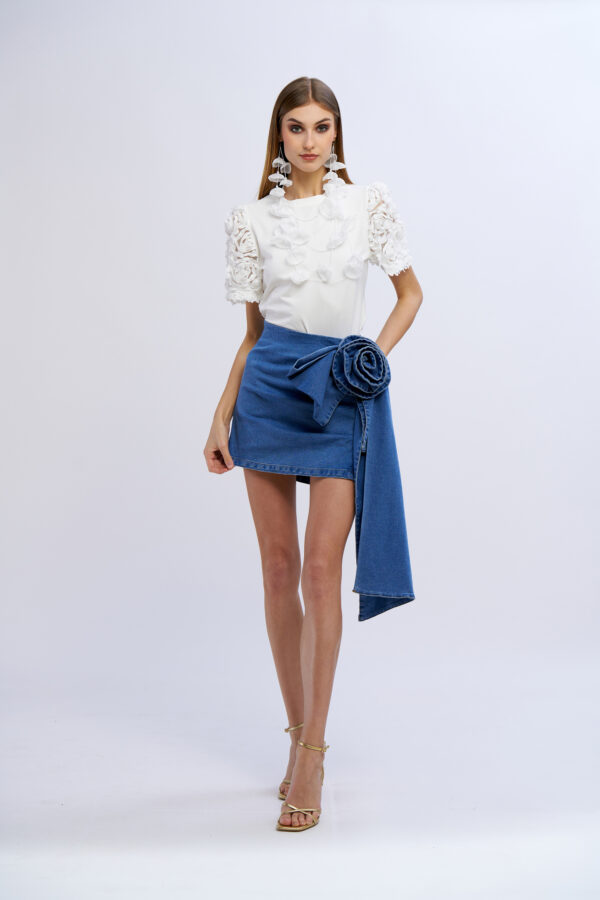 T-shirt maniche rose