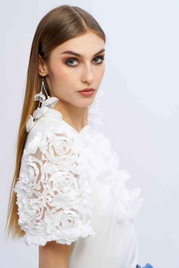 T-shirt maniche rose - immagine 3
