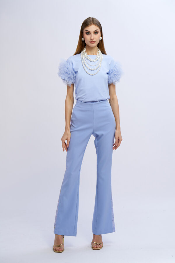 T-shirt maniche tulle