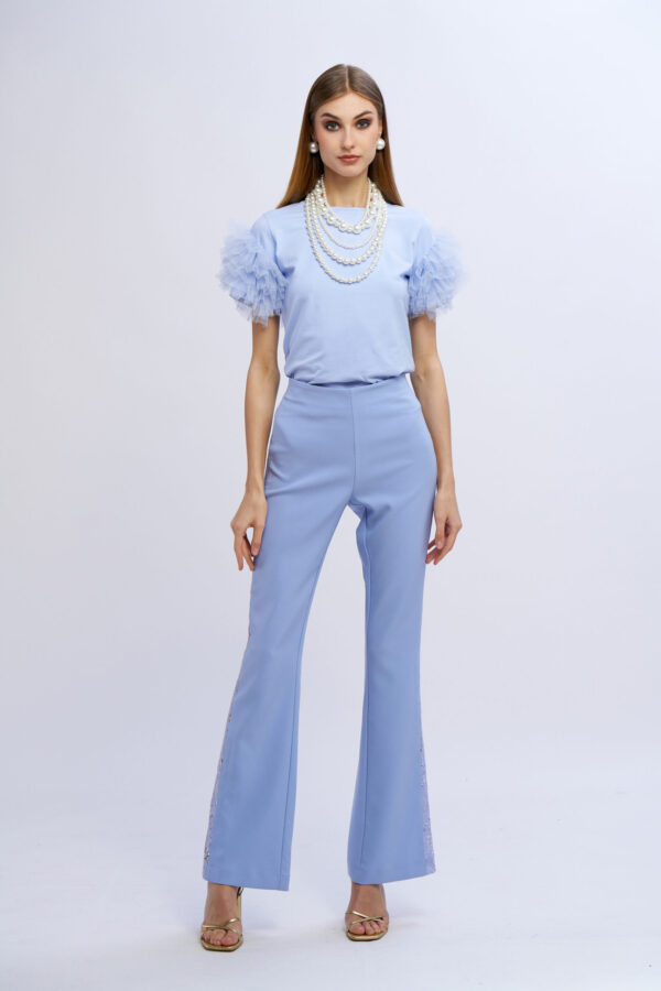 T-shirt maniche tulle