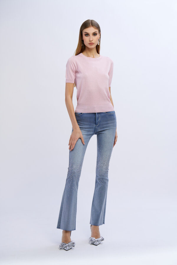 Lurex Crewneck Knit Top