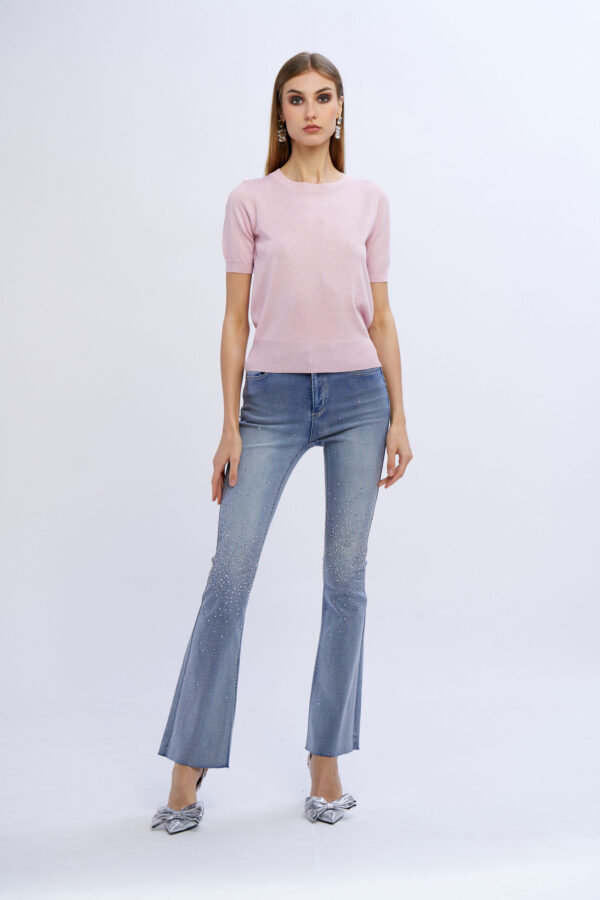 Lurex Crewneck Knit Top - Image 4