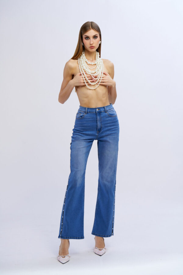 Jeans perle laterali - immagine 5