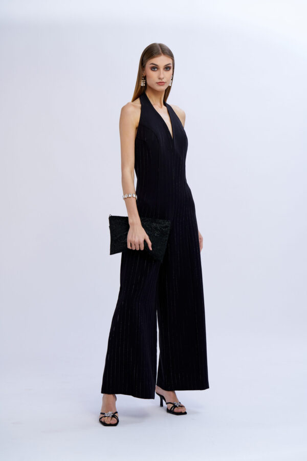 Pinstriped Diamond Jumpsuit - Image 4