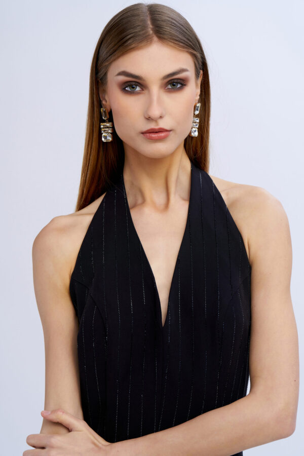 Pinstriped Diamond Jumpsuit - Image 5