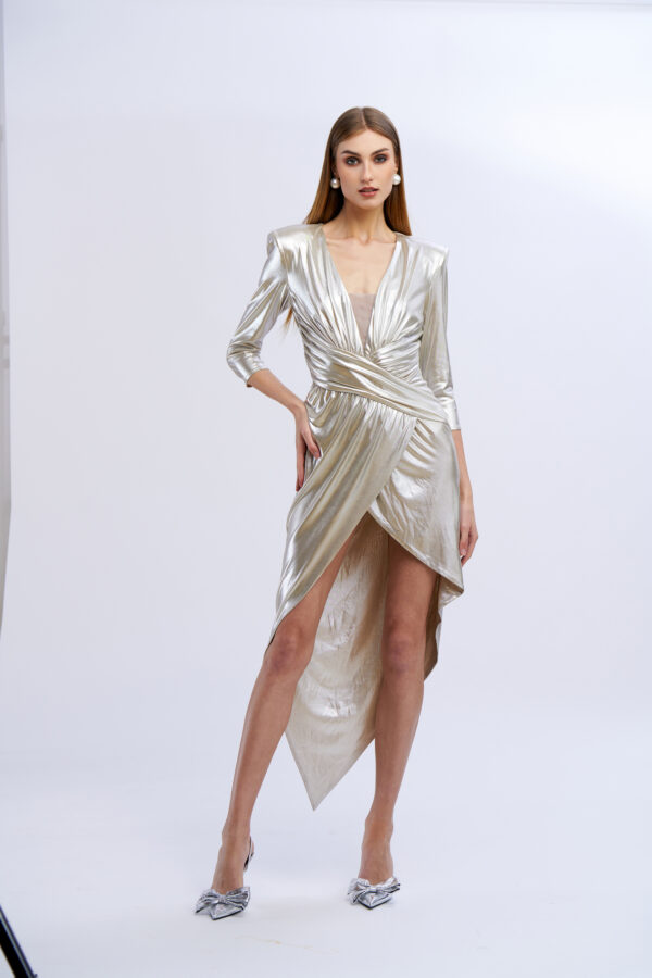 Lamé Empire Dress