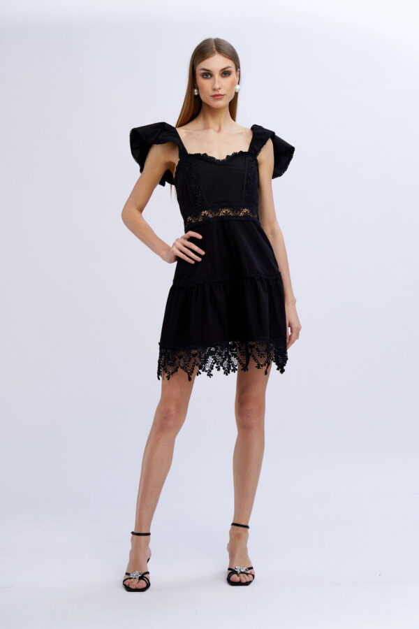 Cotton Heart-Shaped Neckline Dress - Image 4