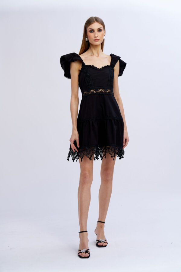 Cotton Heart-Shaped Neckline Dress - Image 5