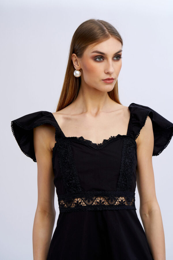 Cotton Heart-Shaped Neckline Dress - Image 6