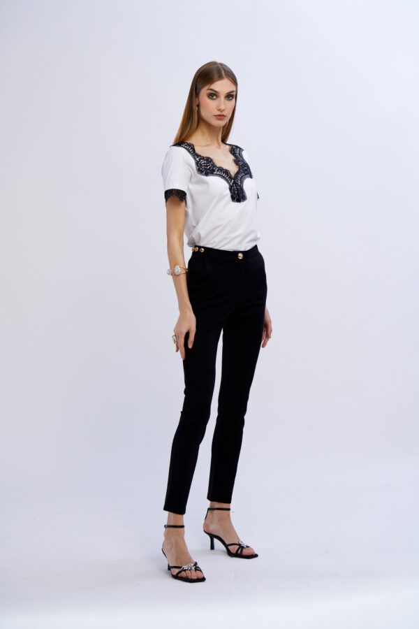 T-shirt collana pizzo - immagine 2