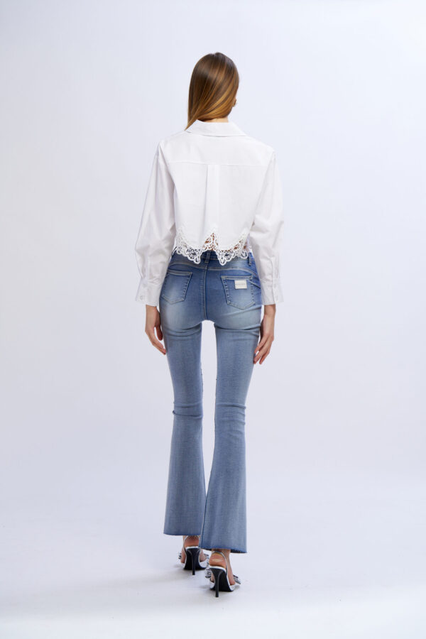 Camicia crop cotone - immagine 2