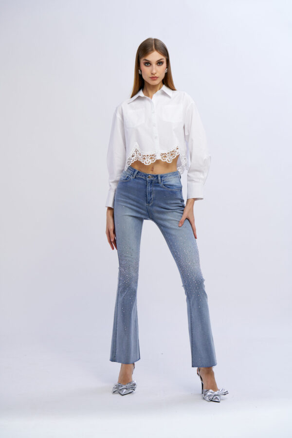 Camicia crop cotone - immagine 4