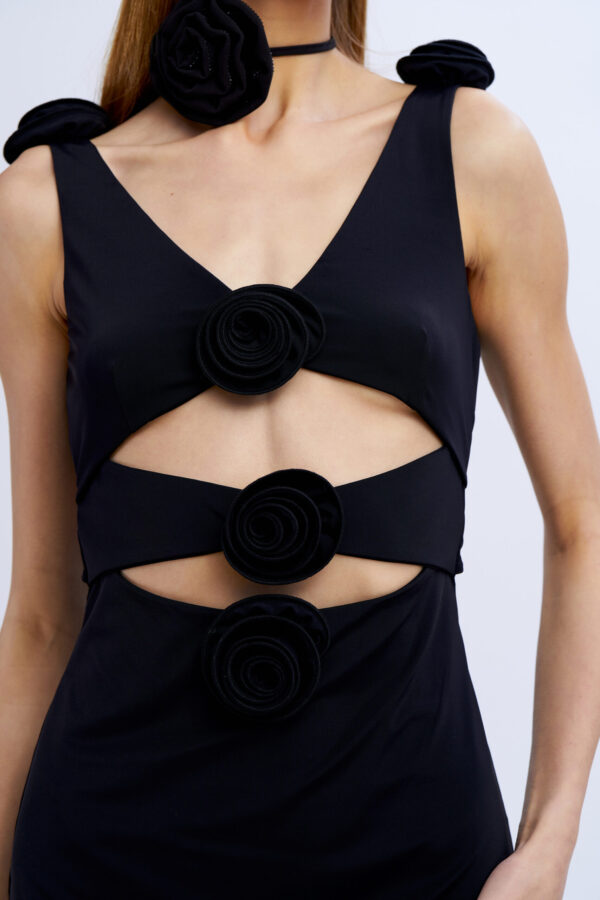 Abito rose e tagli - immagine 3