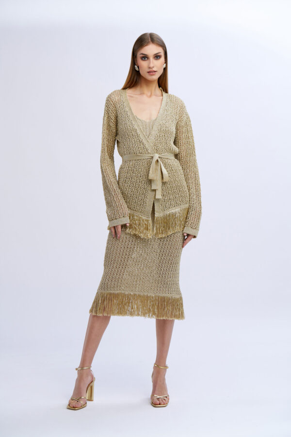 Maxi Cardigan with Belt - Image 2