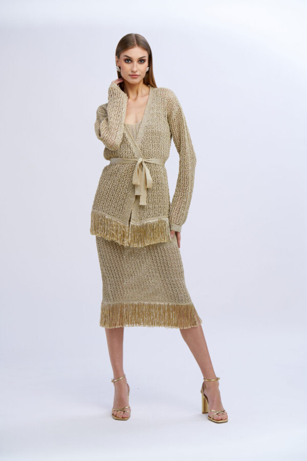 Maxi Cardigan with Belt - Image 4
