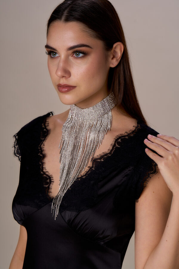 Diamond cascade earrings - Image 2