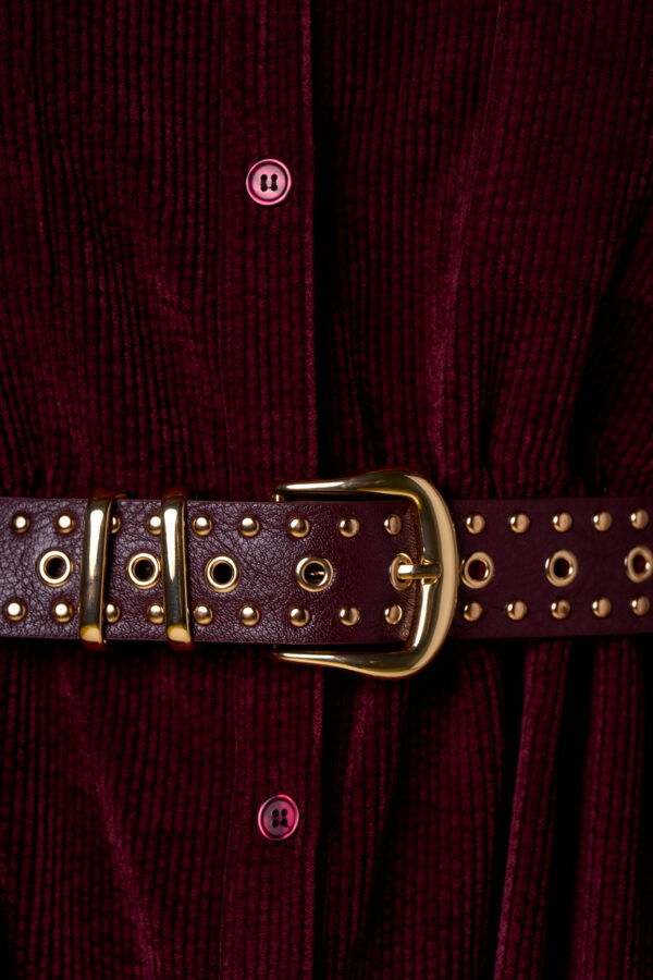 Belt with inlaid buckle