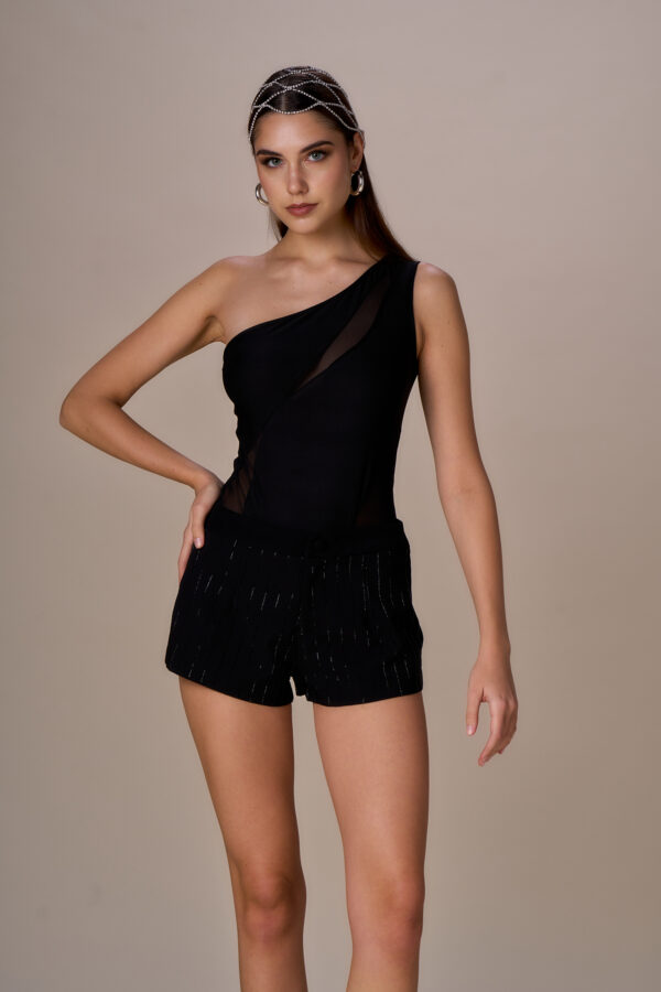 Diamond pinstriped hot pants - Image 6
