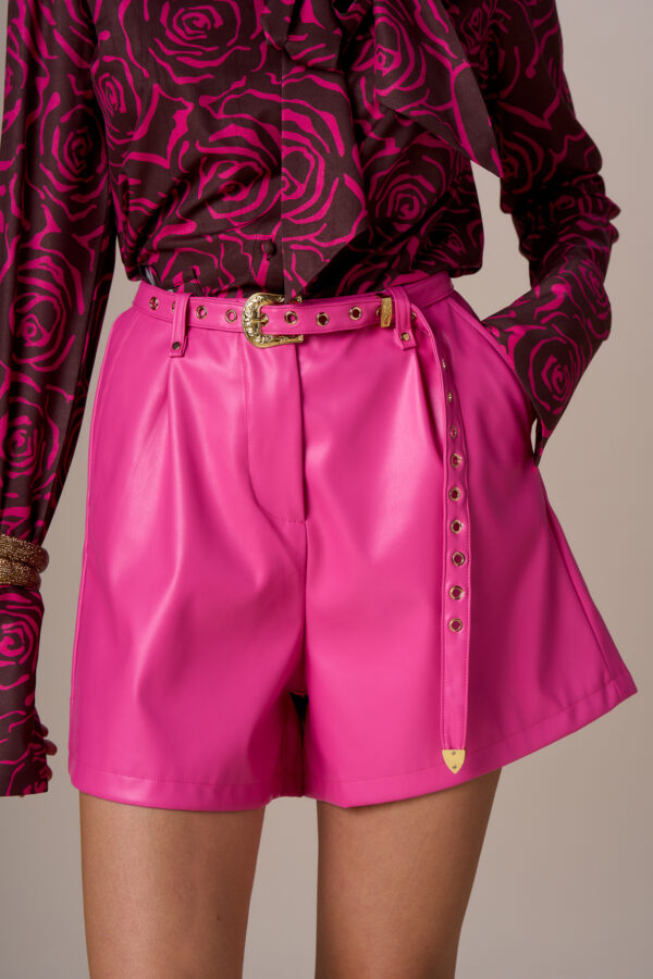 Faux leather shorts - Image 3