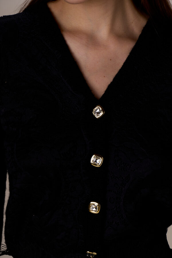 Mini cardigan con pizzo - immagine 6