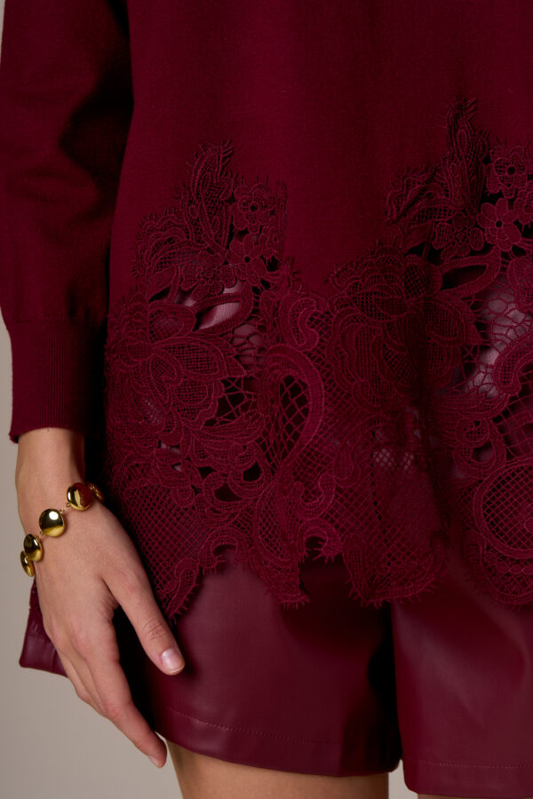 Maxi maglia fondo pizzo - immagine 4