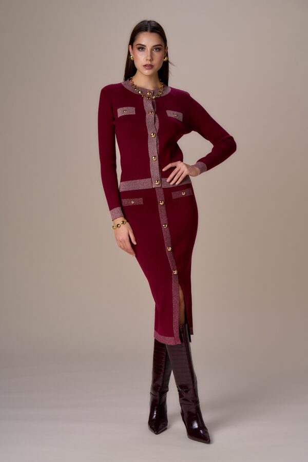 Cardigan lurex e bottoni - immagine 2
