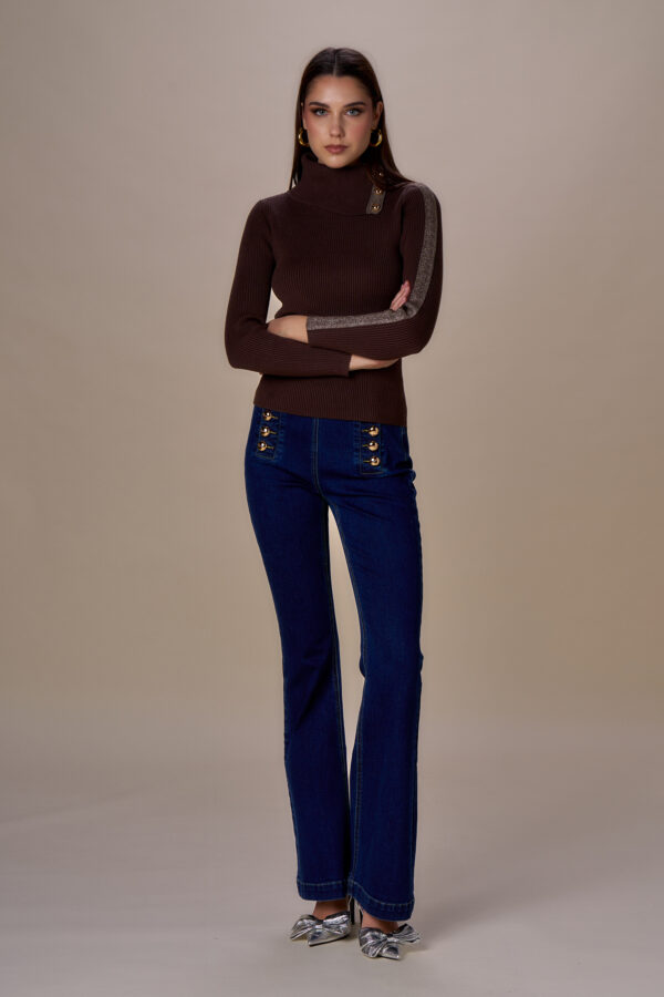 Dolcevita cut lurex e bottoni - immagine 2