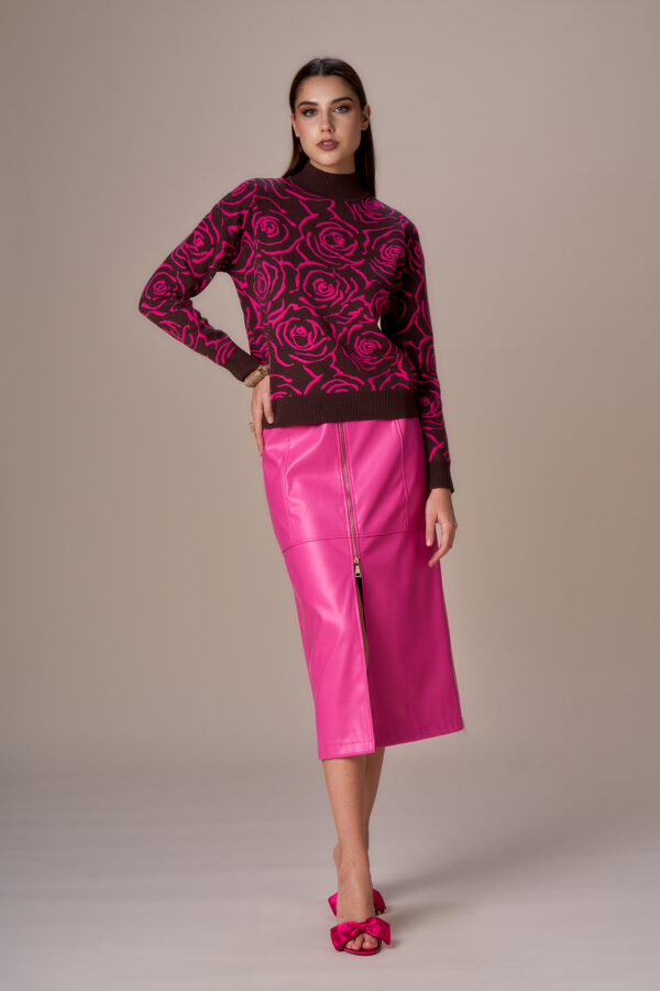 Maglia lupetto jacquard