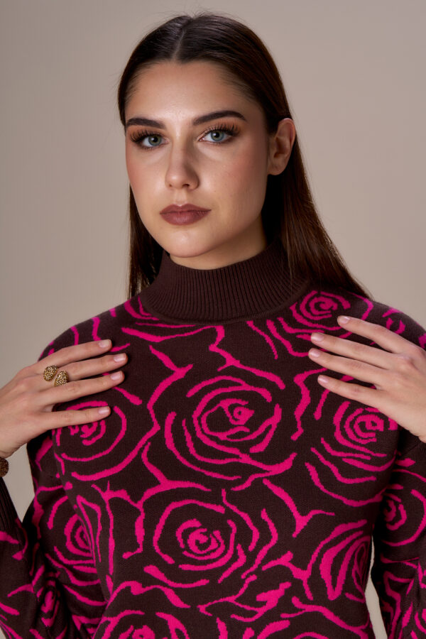 Maglia lupetto jacquard - immagine 3