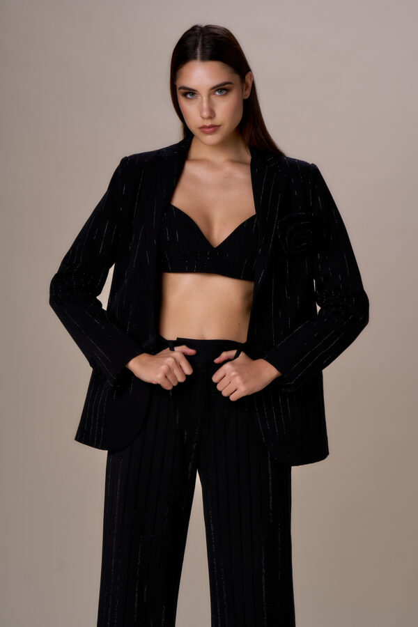 Diamond pinstriped blazer - Image 2