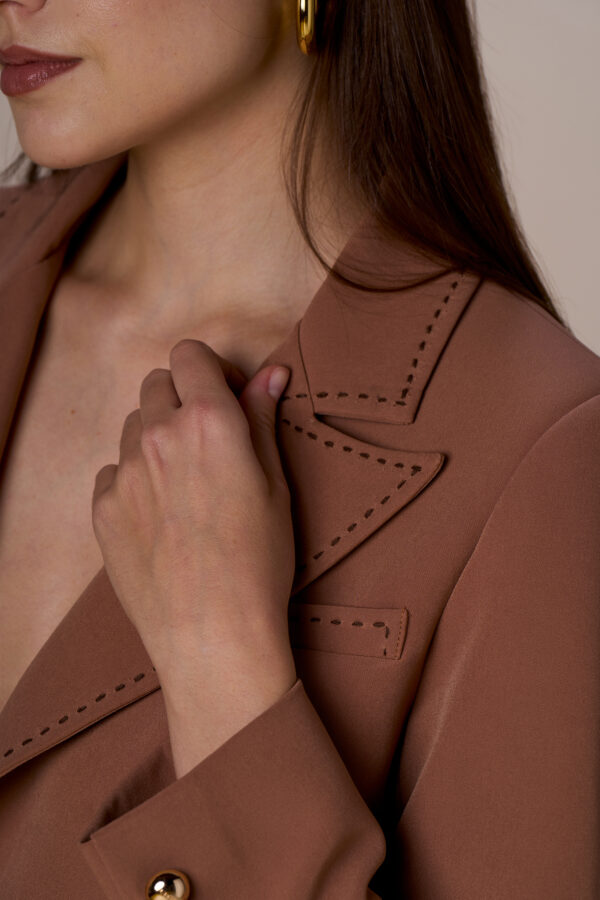 Blazer impunture contrasto - immagine 3