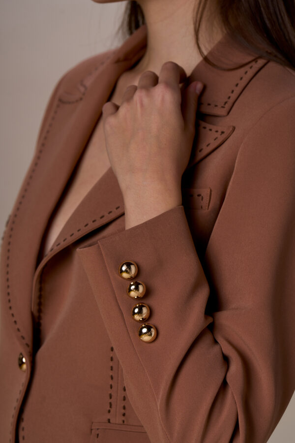Blazer impunture contrasto - immagine 4