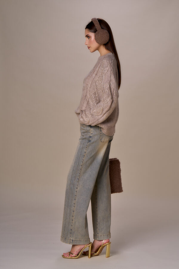 Jeans riga diamanti - immagine 3