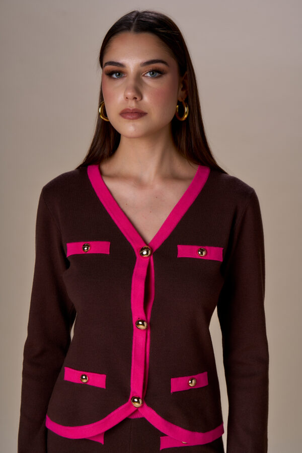 Mini cardigan contrasti - immagine 3