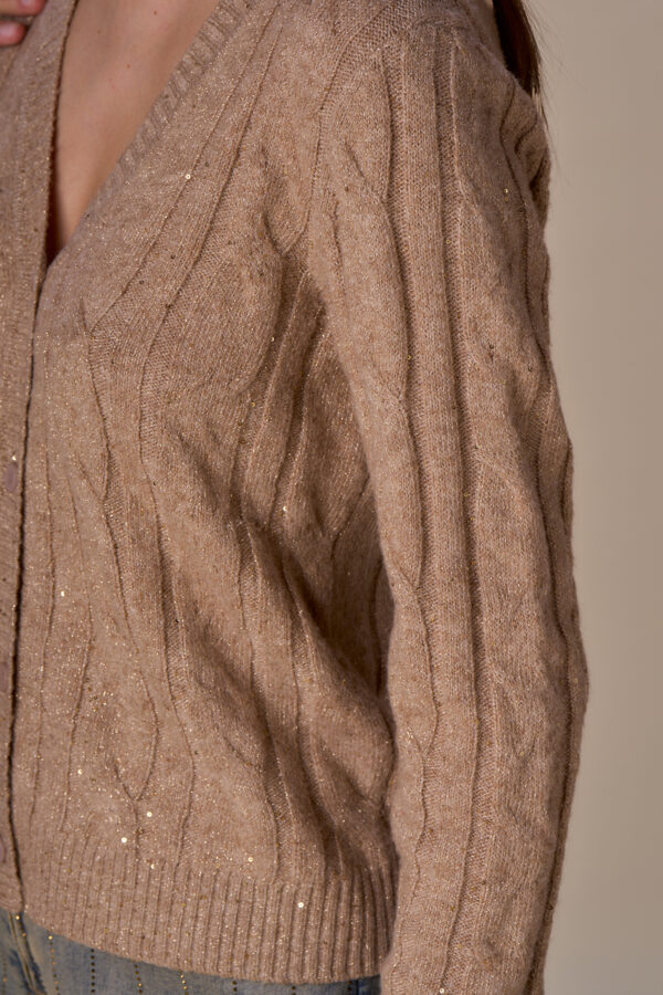 Cardigan trecce lurex - immagine 5