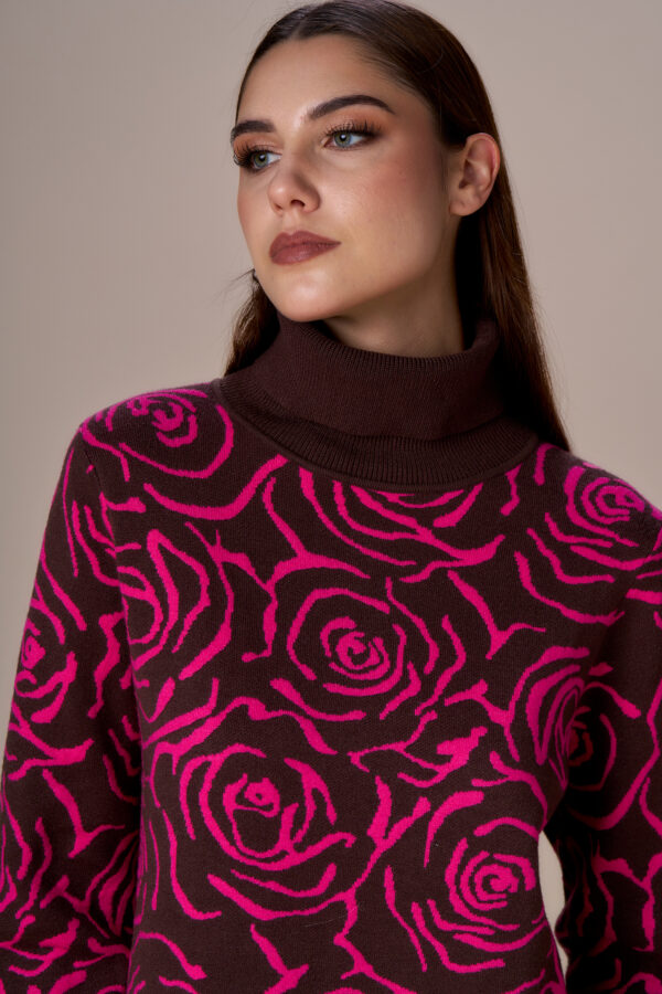 Abito dolcevita jacquard - immagine 7