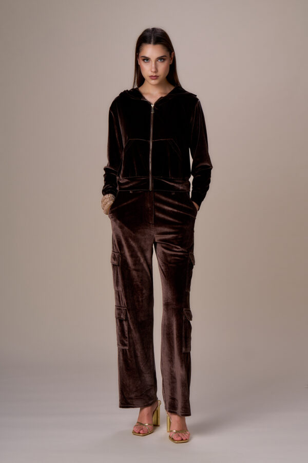 Chenille hooded top