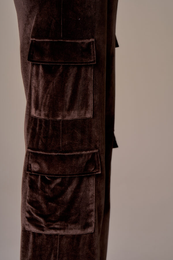 Chenille trousers with pockets - Image 5