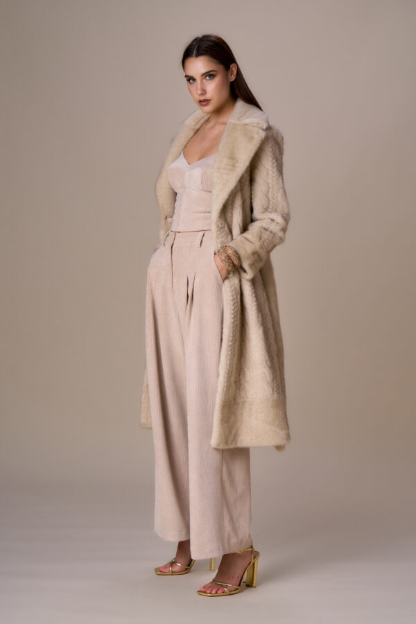 Cappotto simil pelliccia lavorata - immagine 3