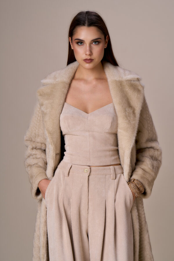 Cappotto simil pelliccia lavorata - immagine 4