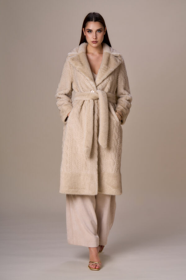 Cappotto simil pelliccia lavorata - immagine 5