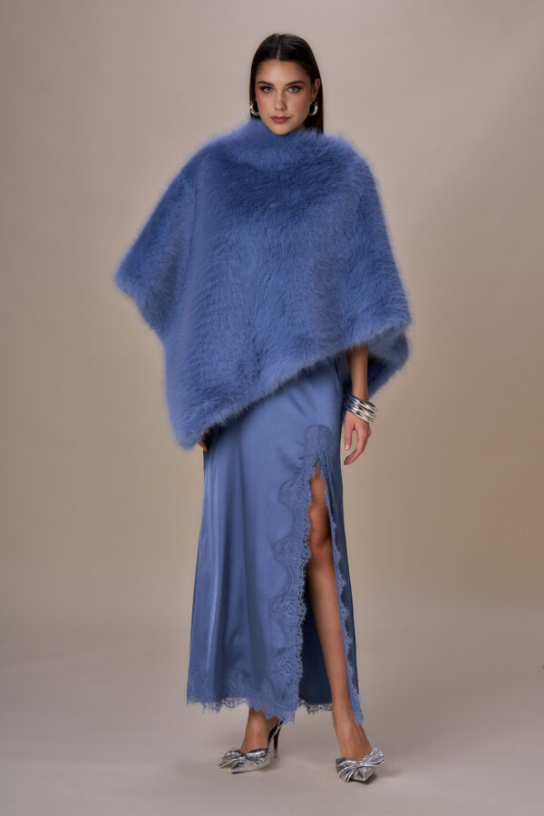 Poncho simil pelliccia - immagine 2