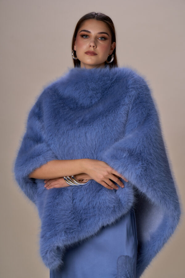 Poncho simil pelliccia - immagine 3