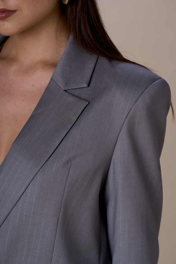 Giacca gessato lurex - immagine 8