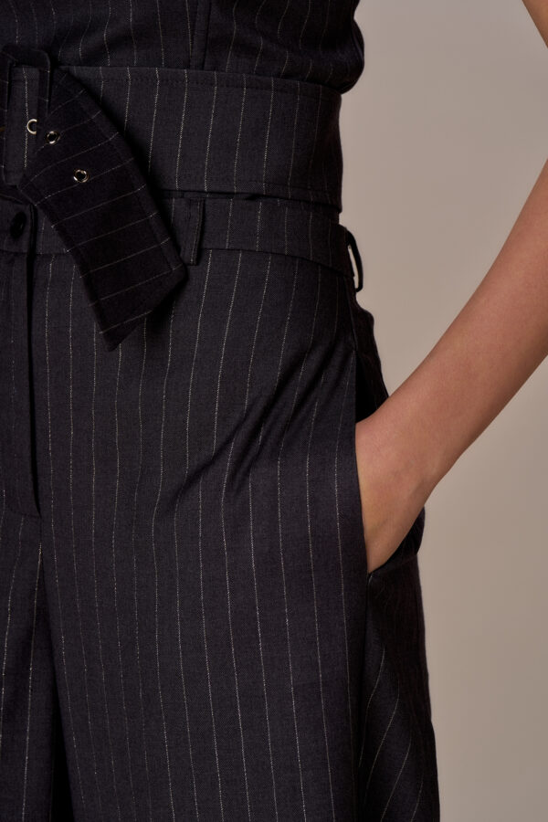 Lurex pinstriped trousers - Image 4