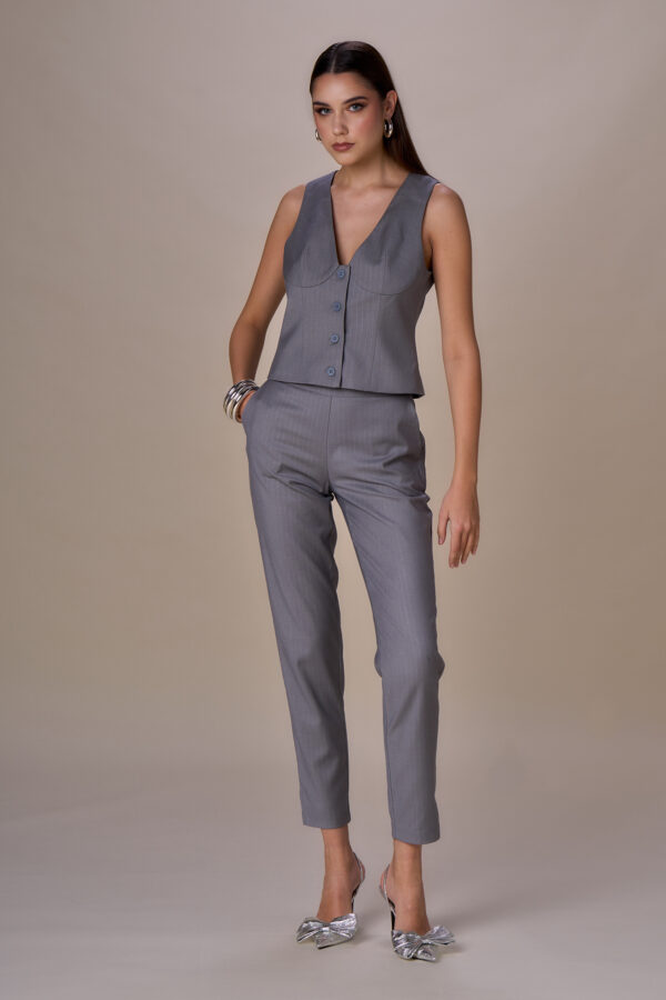 Lurex pinstriped vest - Image 2