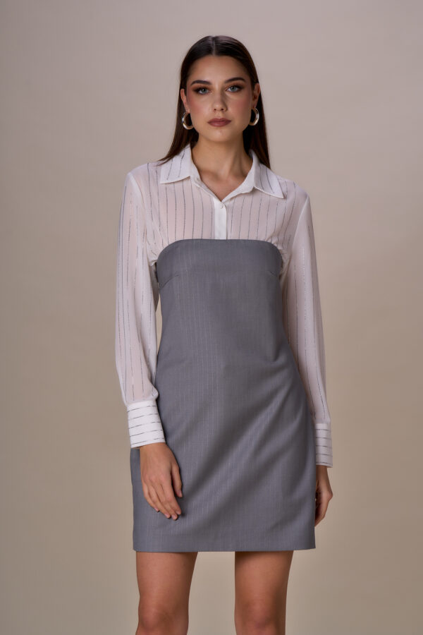 Abito gessato lurex - immagine 4