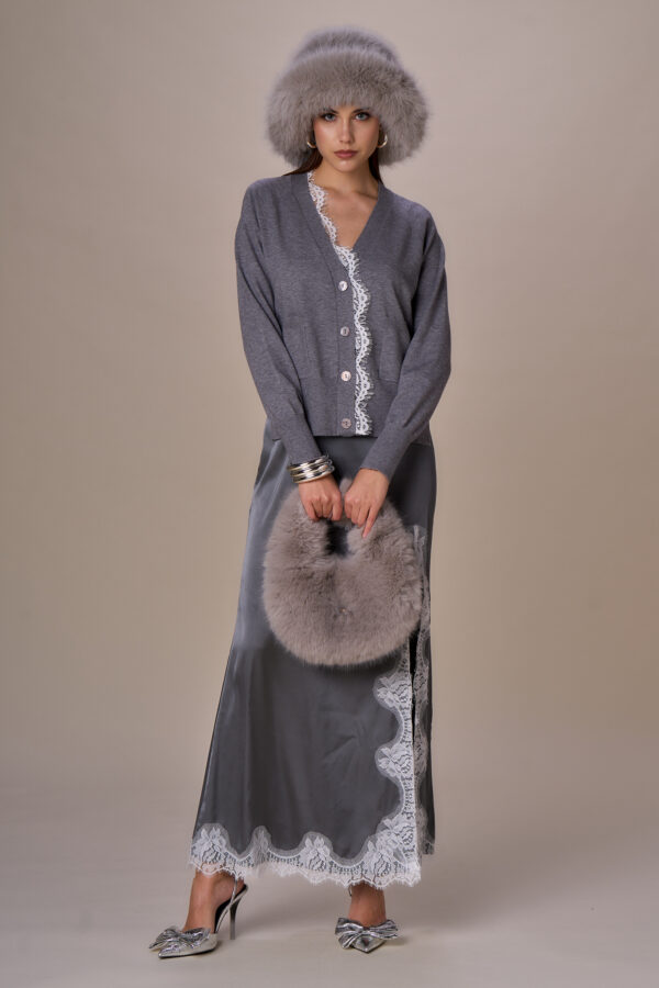 Cardigan pizzo collo - immagine 2